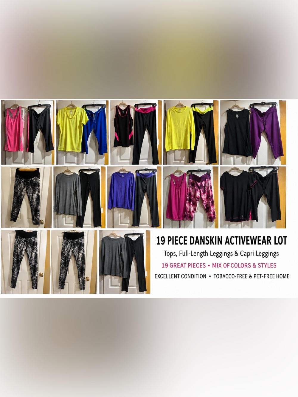 19-Piece Danskin Activewear Clothing Bundle